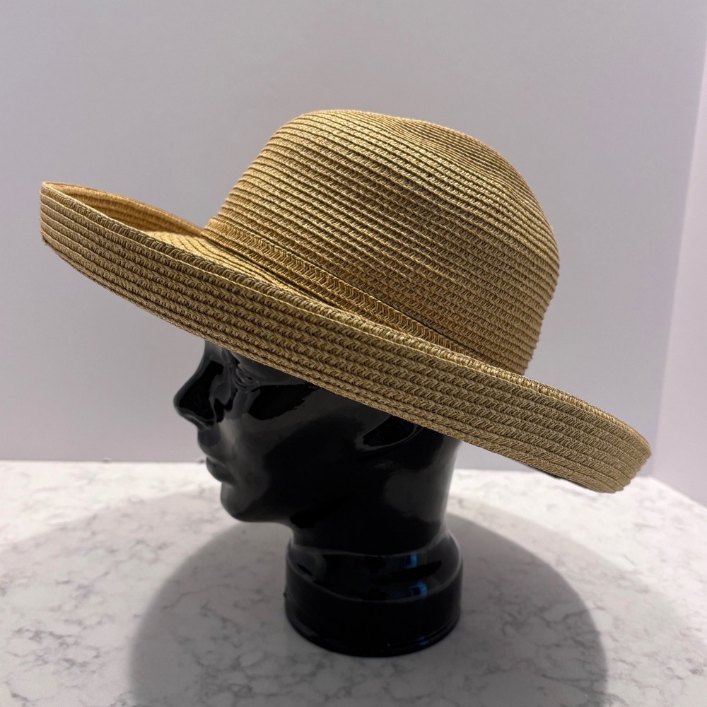 Magnolia Lane Masters Tournament Augusta Tan Straw Sun Hat Wide Brim One Size